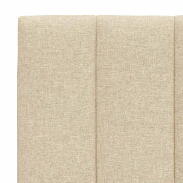vidaXL Bed with Mattress "Hanko" Cream 90x190 cm Fabric