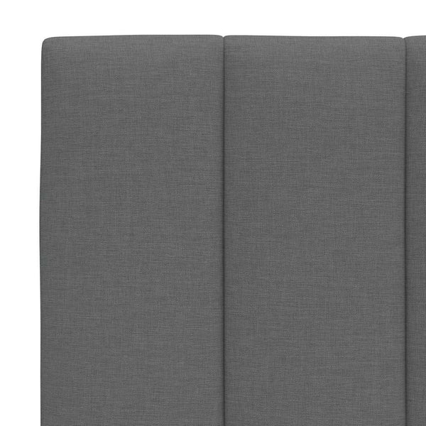 vidaXL Bed with Mattress "Hanko" Dark Gray 90x200 cm Fabric