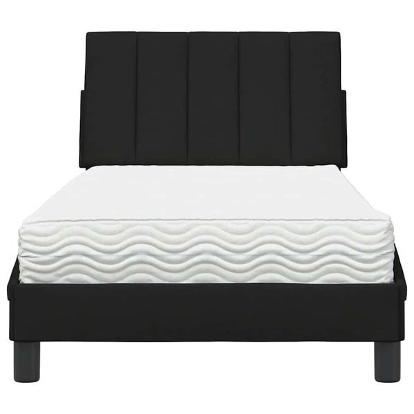 vidaXL Bed with Mattress "Hanko" Black 90x200 cm Fabric