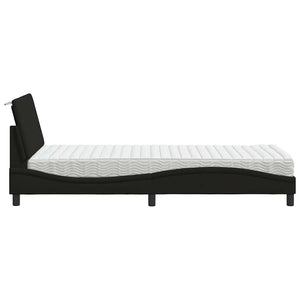 vidaXL Bed with Mattress "Hanko" Black 90x200 cm Fabric