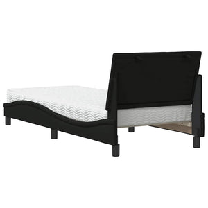 vidaXL Bed with Mattress "Hanko" Black 90x200 cm Fabric
