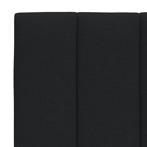 vidaXL Bed with Mattress "Hanko" Black 90x200 cm Fabric