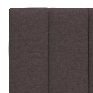 vidaXL "Hanko" Dark Brown Bed with Mattress 90x200 cm Fabric