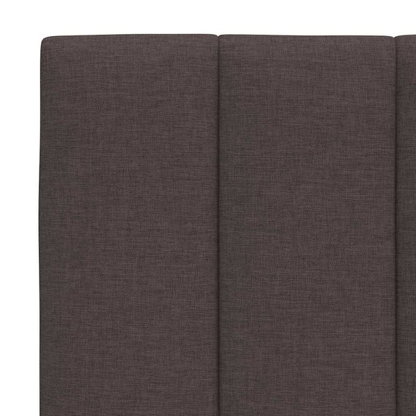 vidaXL "Hanko" Dark Brown Bed with Mattress 90x200 cm Fabric