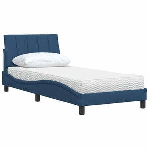 vidaXL Bed with Mattress "Hanko" Blue 90x200 cm Fabric