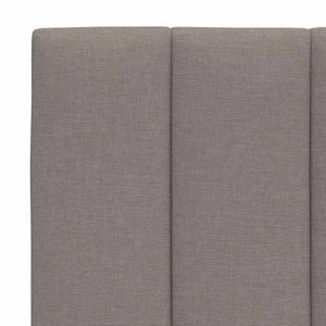 vidaXL Bed with Mattress "Hanko" Taupe 100x200 cm Fabric