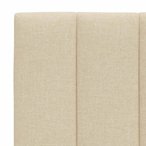 vidaXL Bed with Mattress "Hanko" Cream 100x200 cm Fabric