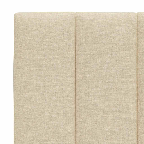 vidaXL Bed with Mattress "Hanko" Cream 100x200 cm Fabric