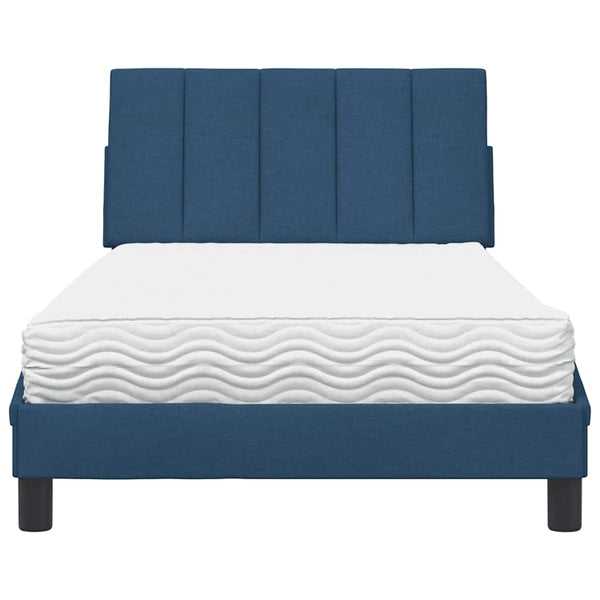 vidaXL Bed with Mattress "Hanko" Blue 100x200 cm Fabric