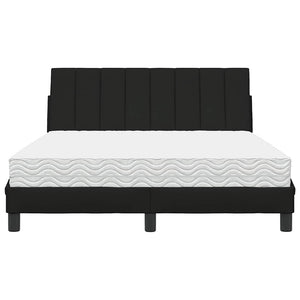 vidaXL Bed with Mattress "Hanko" Black 120x200 cm Fabric