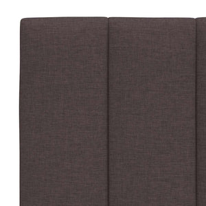 vidaXL "Hanko" Dark Brown Bed with Mattress 120x200 cm Fabric