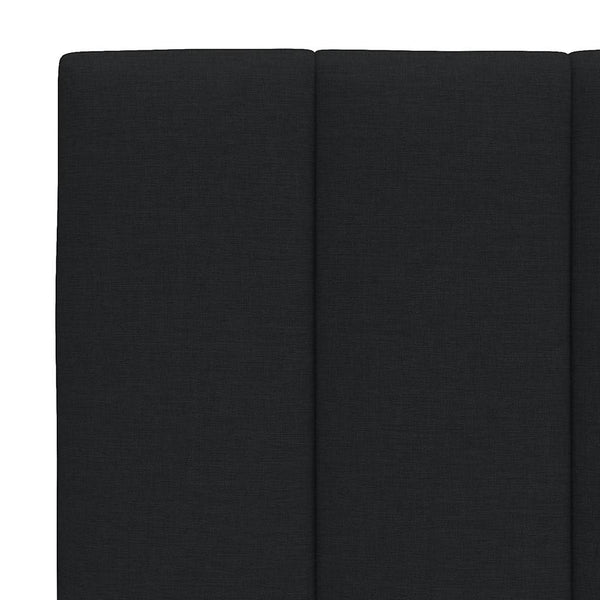 vidaXL Bed with Mattress "Hanko" Black 140x190 cm Fabric