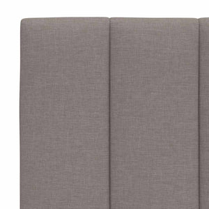 vidaXL Bed with Mattress "Hanko" Taupe 140x190 cm Fabric
