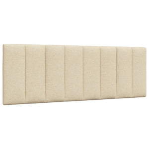vidaXL Bed with Mattress "Hanko" Cream 140x190 cm Fabric