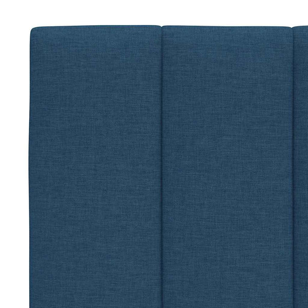 vidaXL Bed with Mattress "Hanko" Blue 140x190 cm Fabric