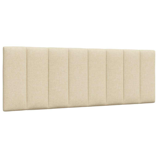 vidaXL Bed with Mattress "Hanko" Cream 140x200 cm Fabric
