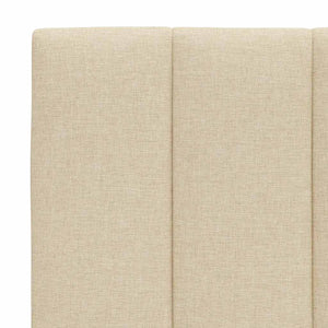 vidaXL Bed with Mattress "Hanko" Cream 140x200 cm Fabric