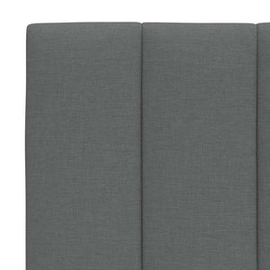 vidaXL Bed with Mattress "Hanko" Dark Grey 160x200 cm Fabric