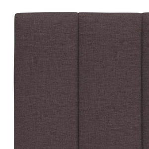 vidaXL Bed with Mattress "Hanko" Dark Brown 160x200 cm Fabric