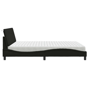 vidaXL "Hanko" Bed with Mattress Black 180x200 cm Fabric
