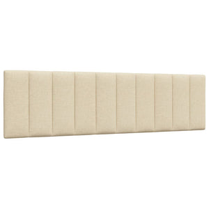 vidaXL Bed with Mattress "Hanko" Cream 180x200 cm Fabric
