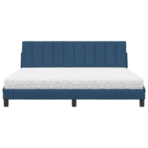 vidaXL Bed with Mattress "Hanko" Blue 180x200 cm Fabric