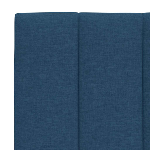 vidaXL Bed with Mattress "Hanko" Blue 180x200 cm Fabric
