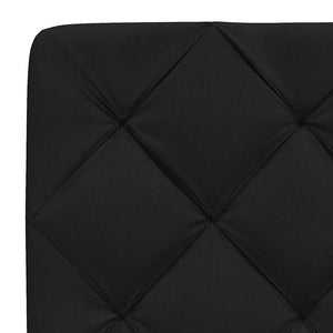 vidaXL LED Bed Frame without Mattress Black 80x200 cm Fabric