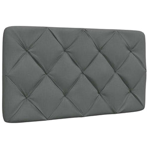 vidaXL LED Bed Frame without Mattress Dark Grey 90x190 cm Fabric