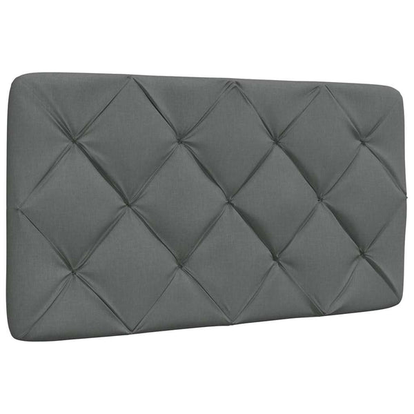 vidaXL LED Bed Frame without Mattress Dark Grey 90x190 cm Fabric