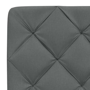 vidaXL LED Bed Frame without Mattress Dark Grey 90x190 cm Fabric