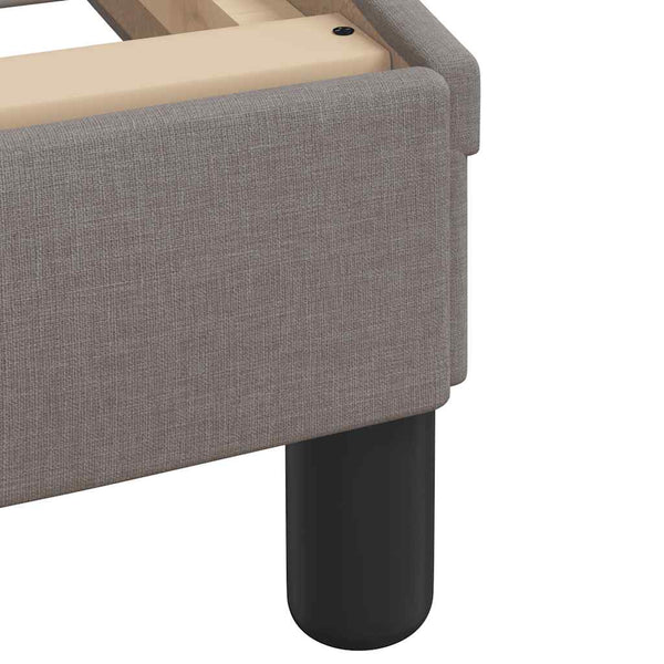 vidaXL LED Bed Frame without Mattress Taupe 90x200 cm Fabric