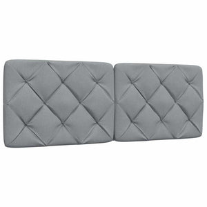 vidaXL LED Bed Frame without Mattress Light Grey 140x190 cm Fabric