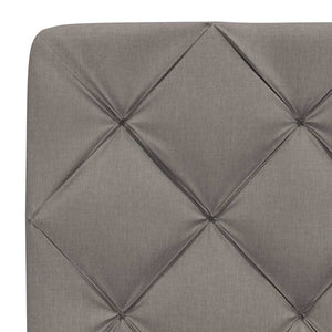 vidaXL LED Bed Frame without Mattress Taupe 140x190 cm Fabric