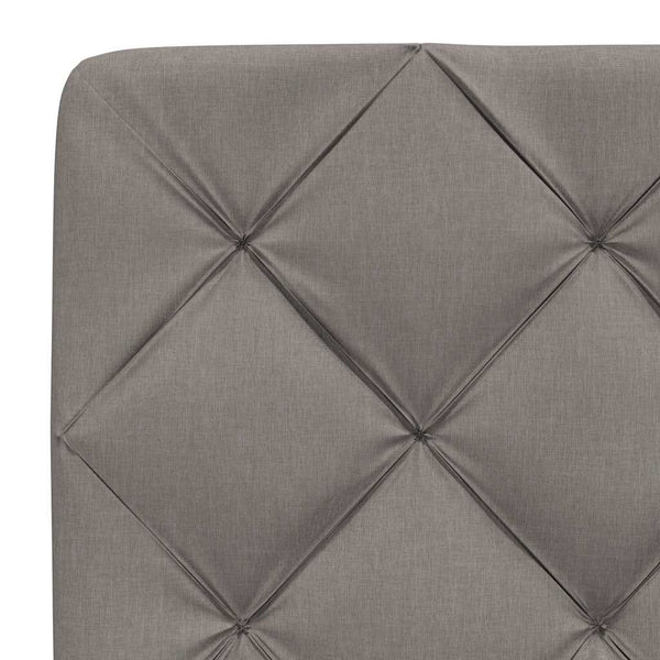 vidaXL LED Bed Frame without Mattress Taupe 140x190 cm Fabric