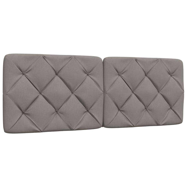 vidaXL LED Bed Frame without Mattress Taupe 140x190 cm Fabric