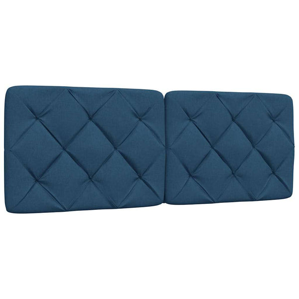 vidaXL LED Bed Frame without Mattress Blue 140x190 cm Fabric