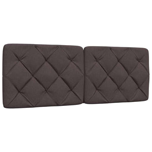vidaXL LED Bed Frame without Mattress Dark Brown 140x200 cm Fabric