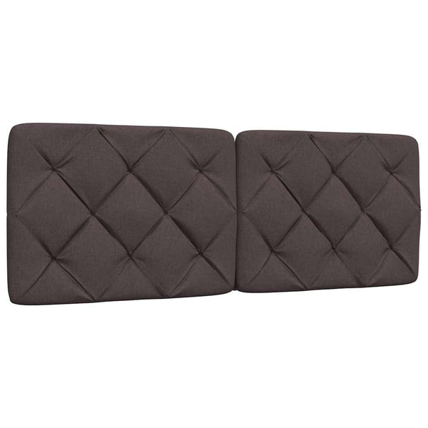 vidaXL LED Bed Frame without Mattress Dark Brown 140x200 cm Fabric