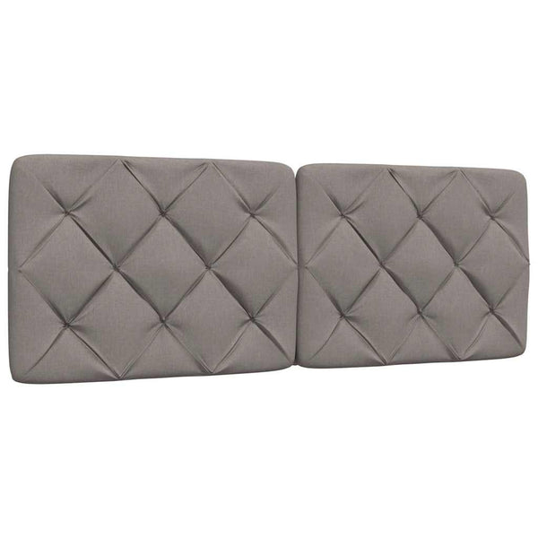 vidaXL LED Bed Frame without Mattress Taupe 140x200 cm Fabric