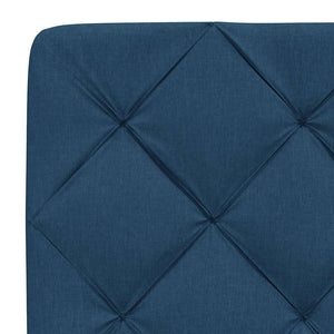 vidaXL LED Bed Frame without Mattress Blue 140x200 cm Fabric