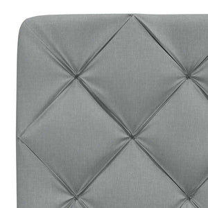 vidaXL LED Bed Frame without Mattress Light Grey 160x200 cm Fabric