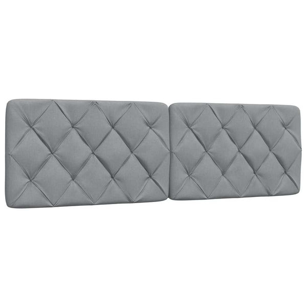 vidaXL LED Bed Frame without Mattress Light Grey 160x200 cm Fabric