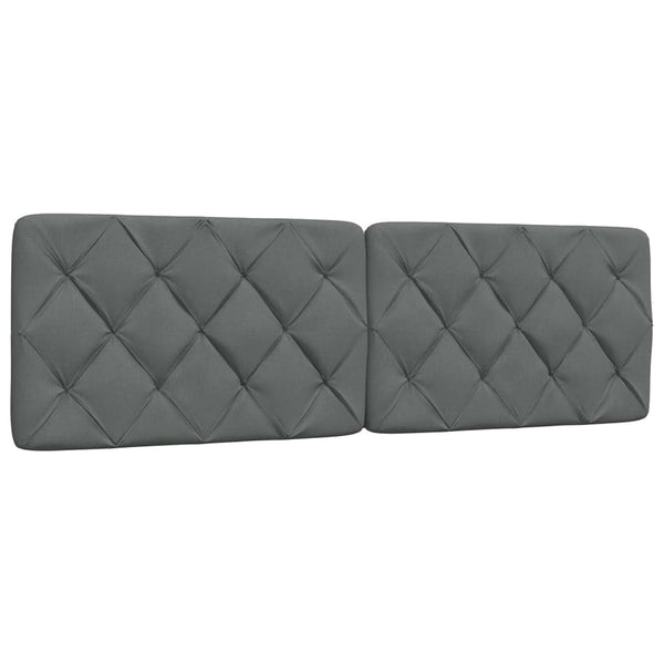 vidaXL LED Bed Frame without Mattress Dark Grey 160x200 cm Fabric