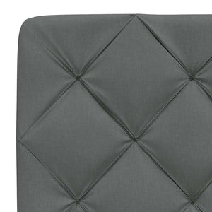 vidaXL LED Bed Frame without Mattress Dark Grey 160x200 cm Fabric