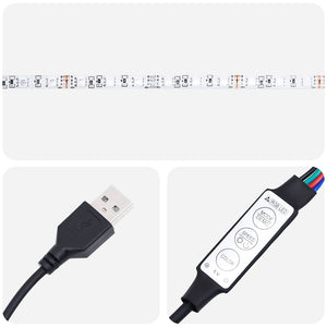 vidaXL LED Bed Frame without Mattress Light Grey 180x200 cm Fabric