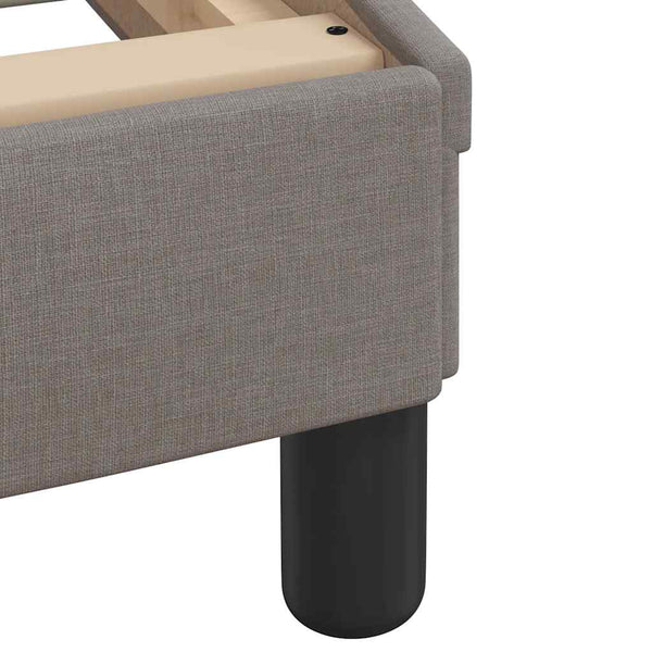 vidaXL LED Bed Frame without Mattress Taupe 180x200 cm Fabric