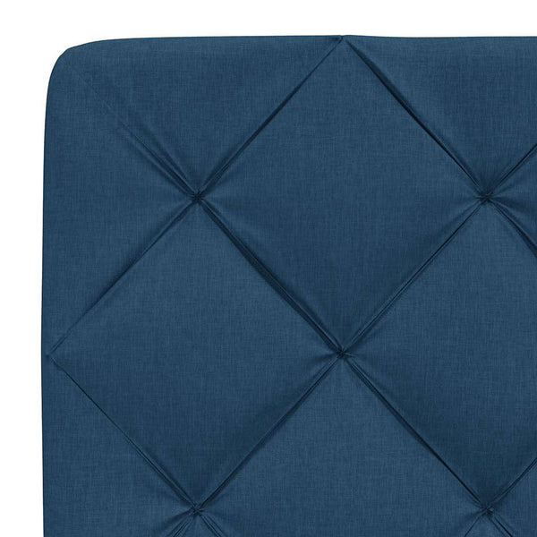vidaXL LED Bed Frame without Mattress Blue 180x200 cm Fabric