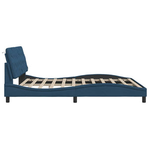 vidaXL LED Bed Frame without Mattress Blue 180x200 cm Fabric