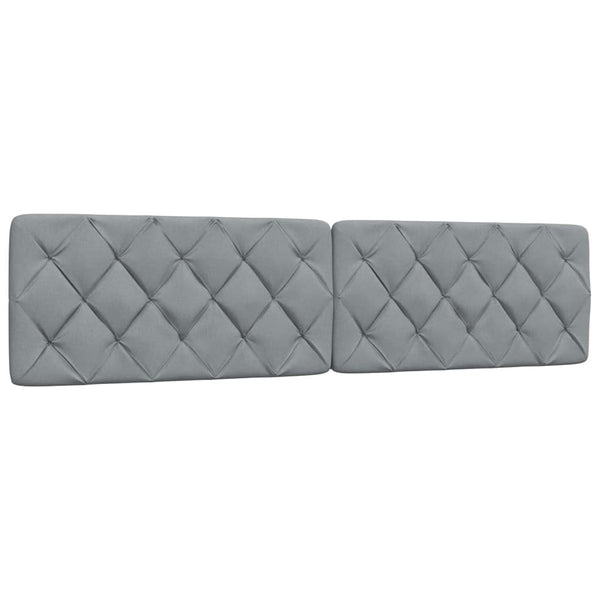 vidaXL LED Bed Frame without Mattress Light Gray 200x200 cm Fabric